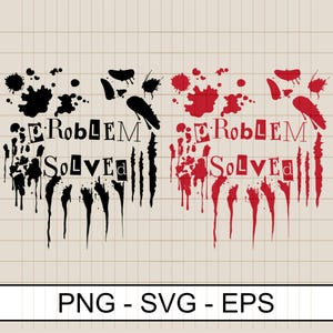 Blodigt problem löst Halloween png svg, skräck halloween png, halloweenfest png, blodigt handproblem png, digital nedladdning av läskig säsong