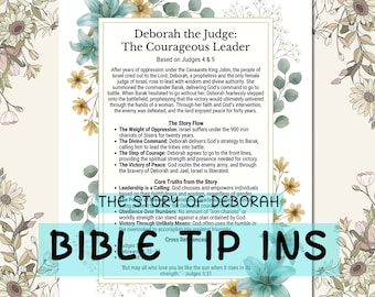 Deborah the Judge Bible Tip-Ins – Christian Journal Printable ( PDF)