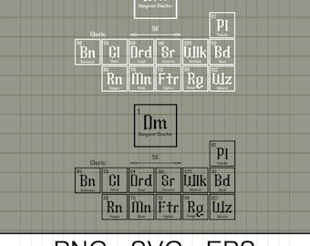 Master of Fate ,Dungeon Master ,Character Periodic Table of Elements Svg Png Eps,RPG Gamer D20 Dice Digital file Sbulimation for Shirt