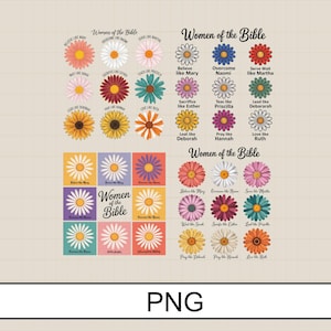 Woman of the Bible PNG: Retro Christian Sublimation Design (Digital Download)