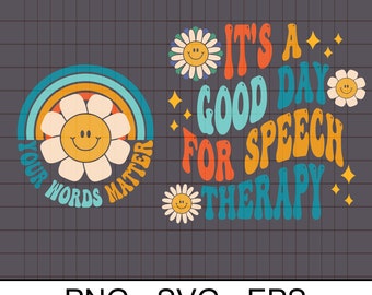 Speech Therapy SVG PNG: Retro Therapist Design (Digital Download)
