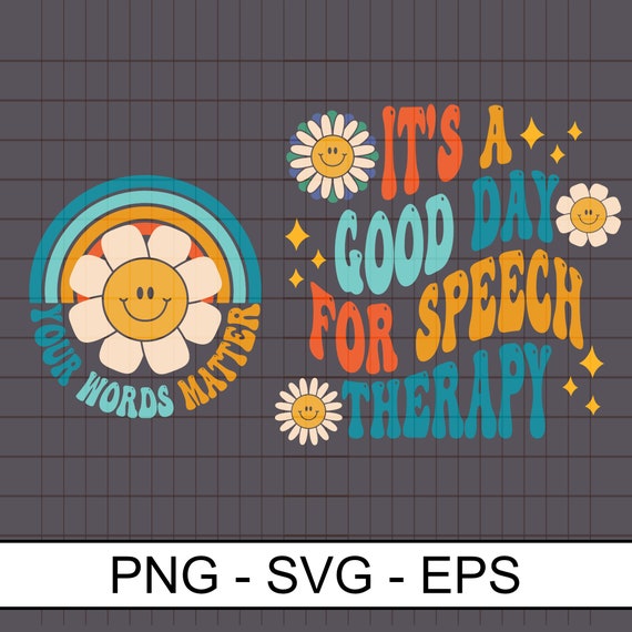 Speech Therapy SVG PNG: Retro Therapist Design (Digital Download)