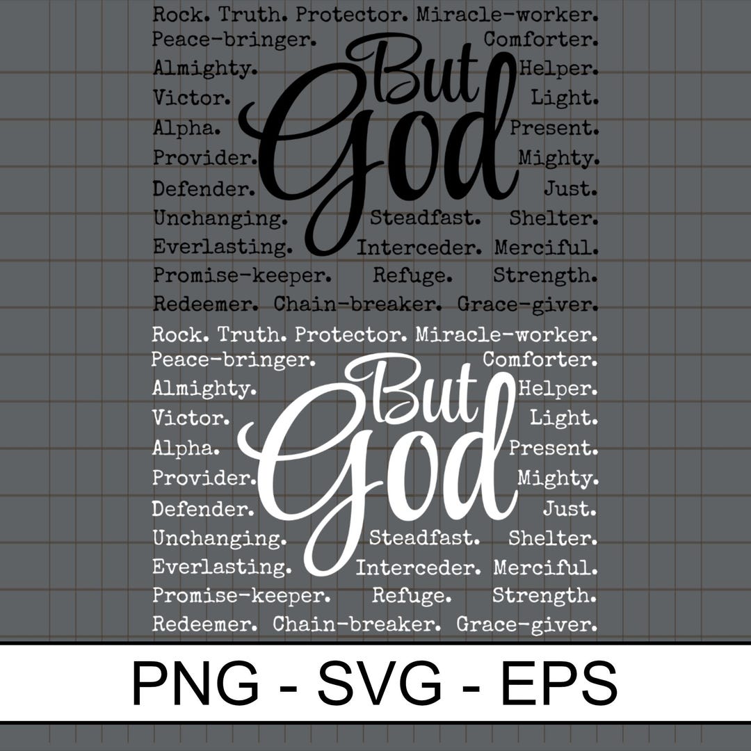 But God Typography Quote, Christian PNG SVG (digital Download) - Etsy
