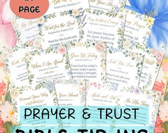 Loaded Bible Printable, Prayer and Trust Christian Devotional Printables, Prayer Journal Inserts, Bible Verse Digital Download