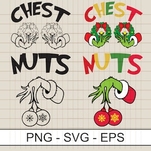 Camiseta navideña con diseño de castañas y nueces (svg, png y eps), divertida camiseta navideña con diseño de castañas y nueces, archivo digital para parejas de camisetas navideñas.