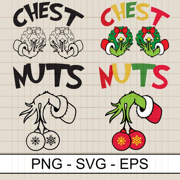 Chest Nuts Christmas Matching svg png eps, Chest Nuts Matching Funny Christmas Tshirt,Chest And Nuts Couples Christmas Shirt Digital file