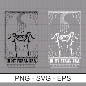 À mon époque sauvage, Svg Png Eps, t-shirt mystique raton laveur, cadeaux pour raton laveur, amateur de raton laveur, carte de tarot Svg Png Eps, téléchargement numérique difficile