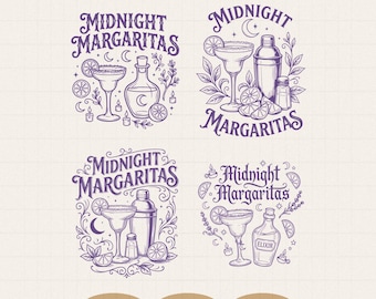 Midnight Margaritas Svg Png, Witchy Cocktail, Practical Magic Sublimation, Spooky Halloween Digital Download