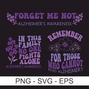 Alzheimer&#39;s Awareness SVG PNG: Memories Matter, Warrior Support (Digital)