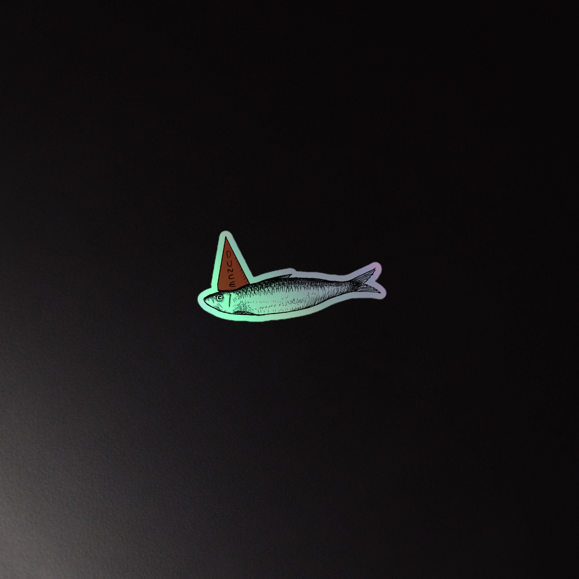 Dunce Sticker Dunce Sardine Holographic Sticker - Etsy