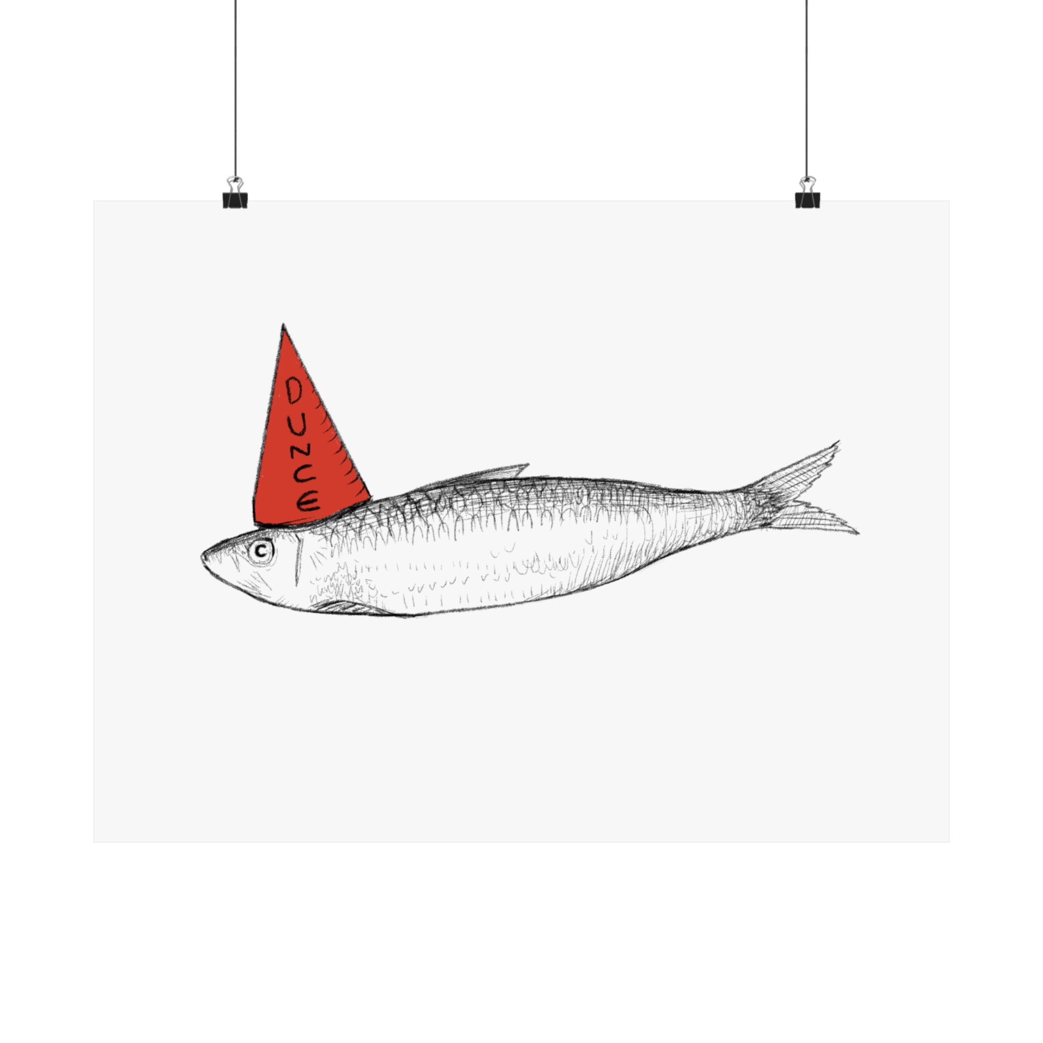 Dunce Sardine Print