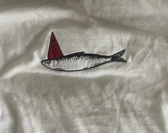 Dunce Sardine Embroidered Tee