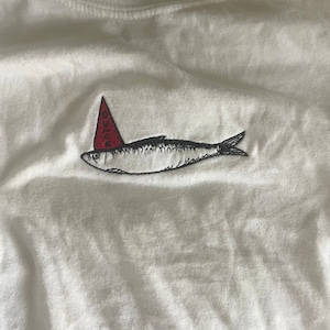 Dunce Sardine Embroidered Tee