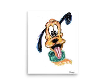 Impression d'art chien Pluton de Disney