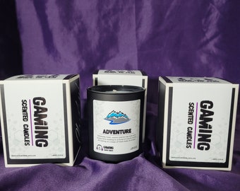 Adventure Gaming scented candle - (You use around 3 of 5 senses while playing video games, How about you apply one more to this..... SMELL).
