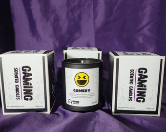 Comedy Gaming scented candle - (You use around 3 of 5 senses while playing video games, How about you apply one more to this..... SMELL).