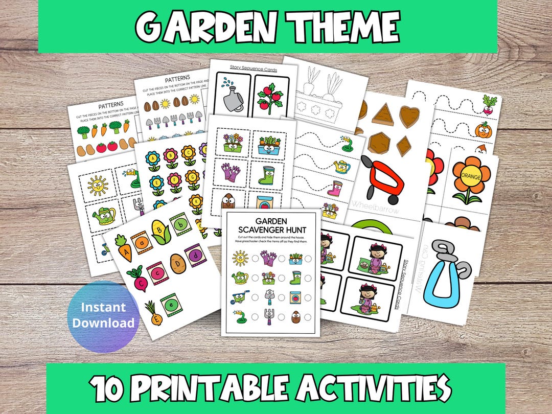 Gardening Theme Preschool Printable Activities for Spring Learning Fun ...