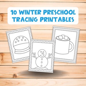 Winter Tracing Worksheets for Preschool | Fun Fine Motor Activities for Preschoolers | Winter Themed Activities for PreK Digital Download