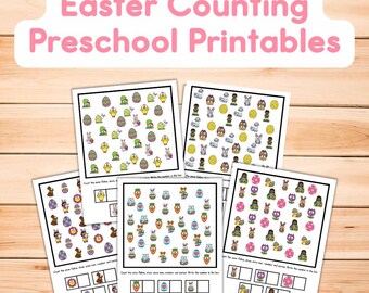 Preschool Easter Printable Seek and Find Counting Activity for Kids, Easter Activity for Kids, Fun Easter Preschool Math Learning Experience