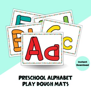 Play Dough Mats | Homeschool Activities For Pre-K And K | Alphabet Tracing Mat | Homeschool Preschool Activities | Homeschool Learning