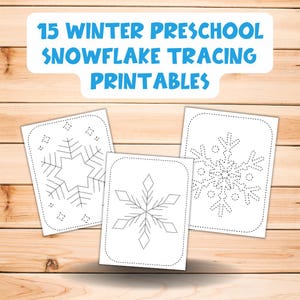 Winter Tracing and Coloring Pages - Winter Fine Motor Activity - Preschool Curriculum for January - PreK Prewriting Pencil Control Practice