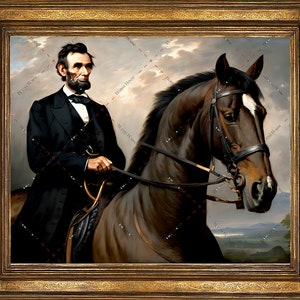 Abraham Lincoln  Portrait | Wall Art Oil Painting | Vintage Décor | PRINTABLE Digital Download