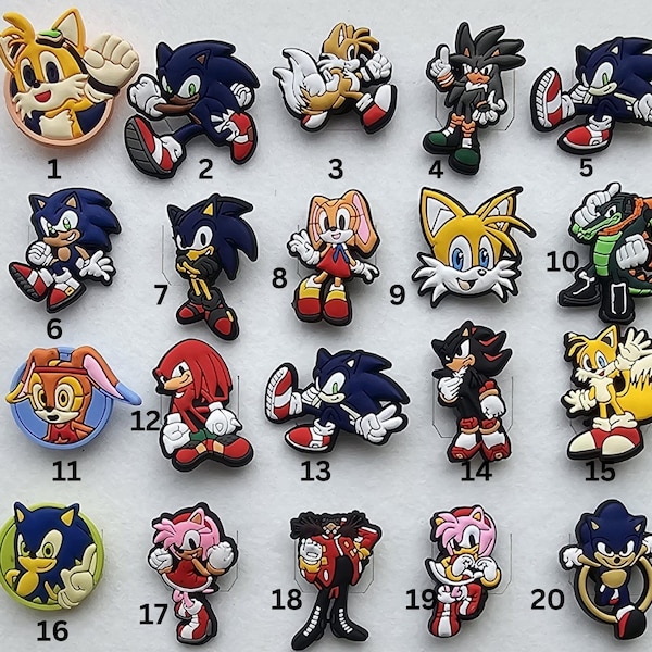 Hedgehog I Video Game I Croc Charms I Pin Badge Shoes Accessories for Kids