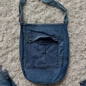 Handmade Jean-Cargo Tote Bag