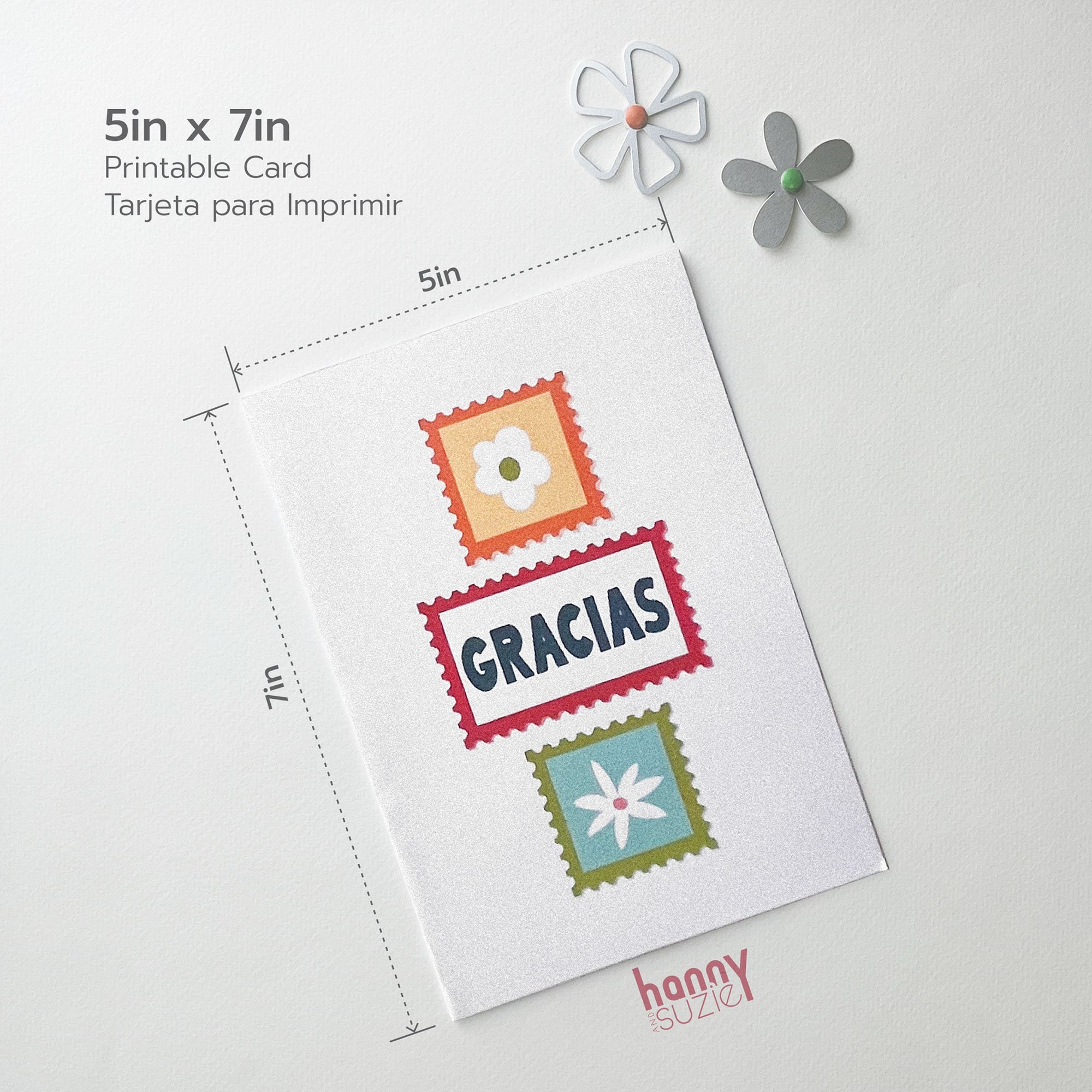 Gracias Card, Spanish Thank You Printable Card, Spanish Thank You Card