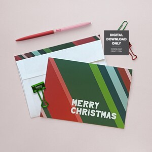 Druckbare Weihnachtskarte, Frohe Weihnachten Karte, Sofort Download, Kartenvorlage