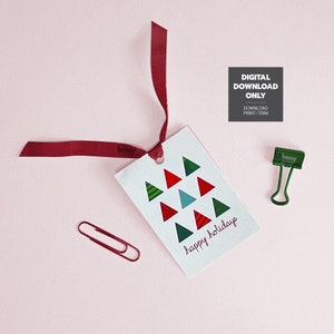 Etichetta stampabile di buone feste, etichetta stampabile di Natale, etichetta regalo di festa, download immediato, modello di etichetta