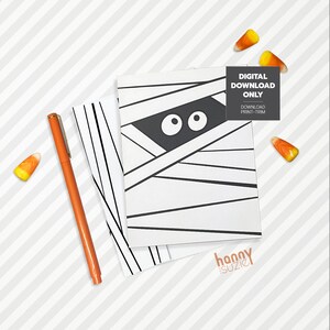 Carte imprimable Halloween, modèle de carte de voeux maman mignonne, carte-cadeau mignonne Halloween, téléchargement immédiat