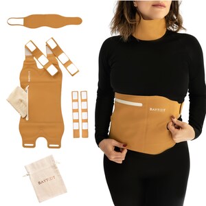 Castor Oil Packs For Liver Detox & Menstrual Cramps- leak-free - One Size Fits All - Includes a Abdomen wrap, Neck wrap and Heating Pad.