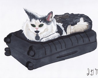 Pet Portrait, Cat Lover Gift, Custom Pet Portrait, Custom Cat Portrait, Cat Art, Custom Pet Illustration