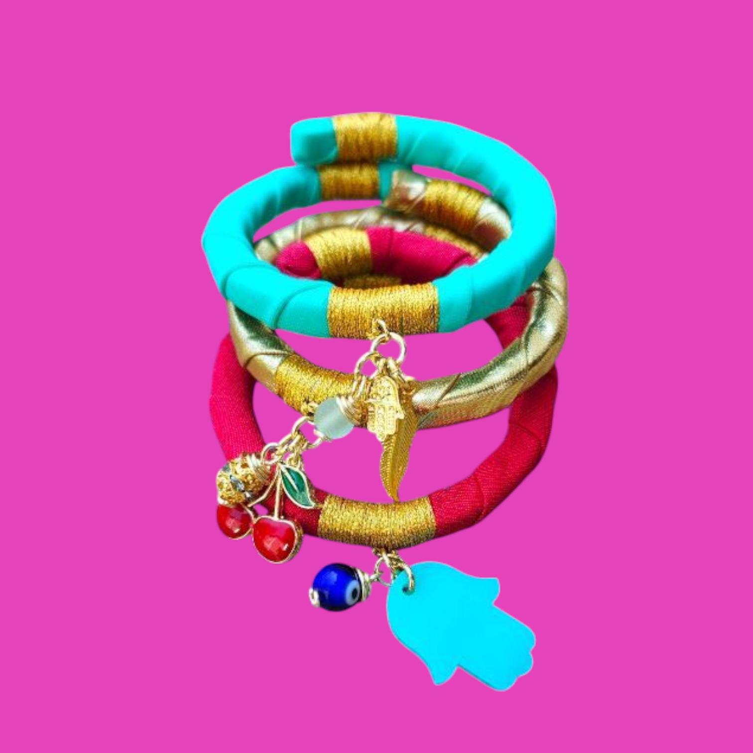 Woven Bracelet Set, Adjustable Bracelets, Bracelets for Women, Women's Accessories, Bohemian Bracelets, Handmade Bracelets, Fabric