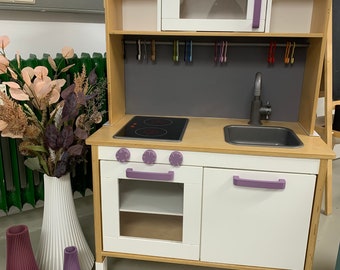Handles for IKEA Duktig children's kitchen in desired color, hooks, legs, feet