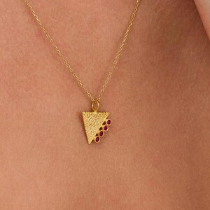 Handmade 14 K Gold Ruby Necklace, Gold Ruby Pendant, Ruby Birthstone,July Gemstone, Ruby Stone Charm,  Ruby Necklace, Luxury Sterling Silver