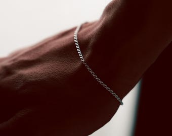 Armband i sterlingsilver 925 med repkedja, minimalistiska smycken för män