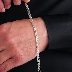 925 Sterling Silver Anchor Chain, Solid Silver Anchor Necklace, Silver Chain for Men & Women, Cable Link Chain, Thick Chain Necklace