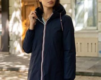 Laura Jo - Parka imperméable doublée fourrure - Marine