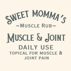 Sweet Momma’s Muscle Rub - Original Daily Use Muscle Relief Balm - Deep Tissue - by Empress Earth