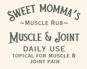 Sweet Momma’s Muscle Rub - Original Daily Use Muscle Relief Balm - Deep Tissue - by Empress Earth