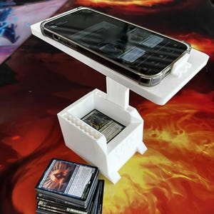 Scan Box V2 | Trading Card Scanning App Stand | Slide-Out Card Bin | Works with TCGplayer, Manabox, More | Made in USA | Rugged Easy to Use