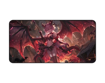 Ultra Edition MTG Playmat No Overlay 31&quot; x 15.5&quot; Succubus Anime Scorched Ruins Fantasy RPG