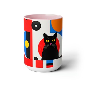 Artistic and Colorful Cat-Themed Mug for Coffee or Tea Enthusiasts - 15oz Mug with Customization Options Gift for Him or Her