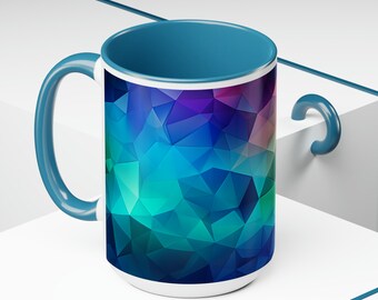 3D Accent Coffee Mug, 15oz, 3D Wrap, Coffee, Gift , Mugs, Drinkware, Ceramic, Gift for Him or Her