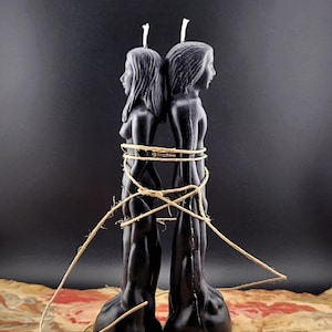 Black Separation Ritual Candle Set: Break Up, Banishing, Cord Cutting