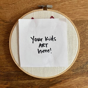 Custom hand embroidered kid art