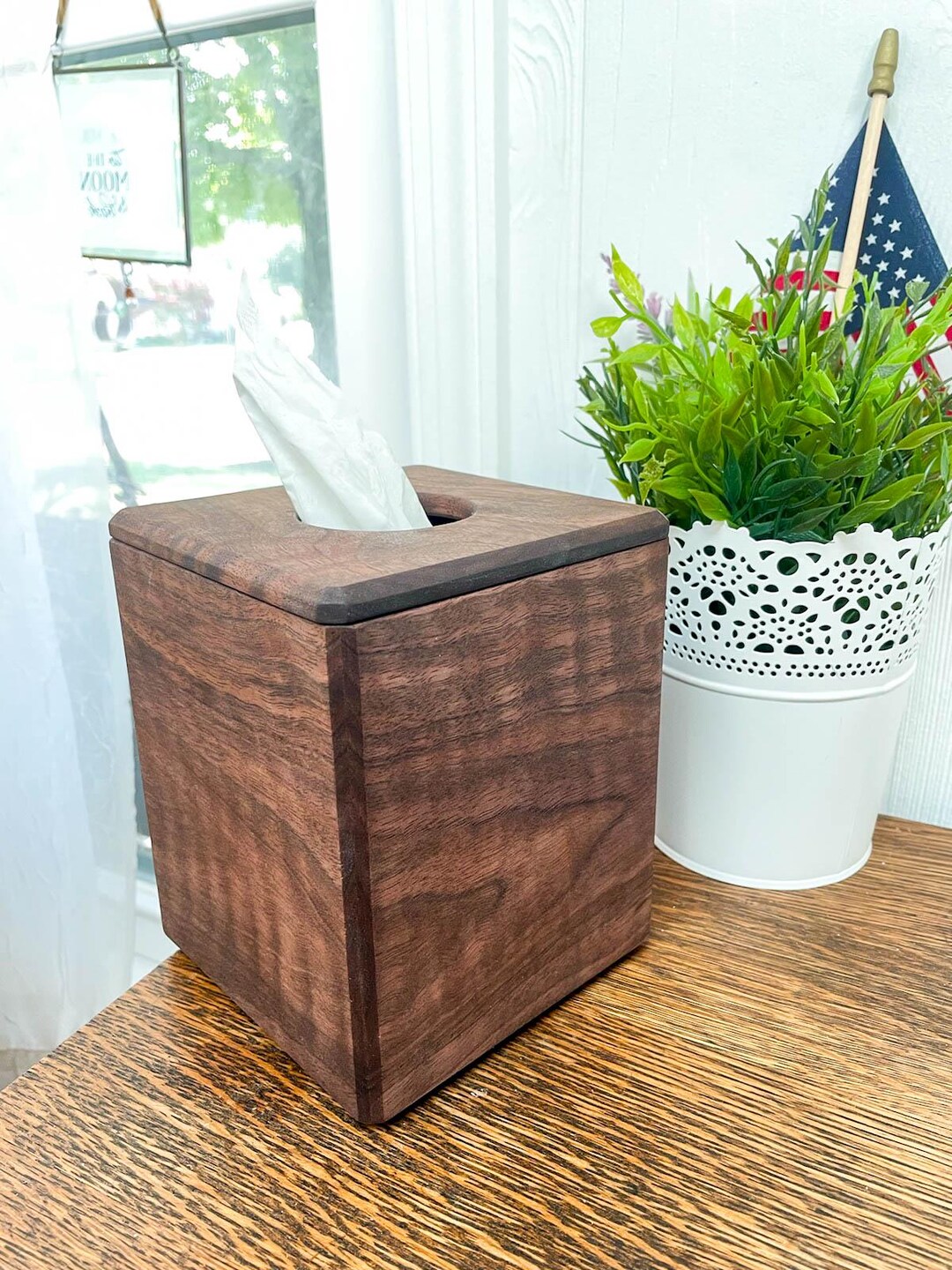 Walnut Tissue Box Black Walnut Tissue Box - Highly Figured - Etsy