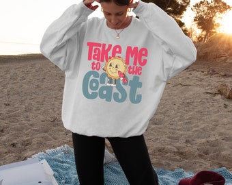 Beach Crewneck, Beachy Sweatshirt, Beach Sweatshirt, Summer Sweatshirt, Surfing Sweatshirt, Coconut Girl, Coastal Sweatshirt, Sunshine Shirt